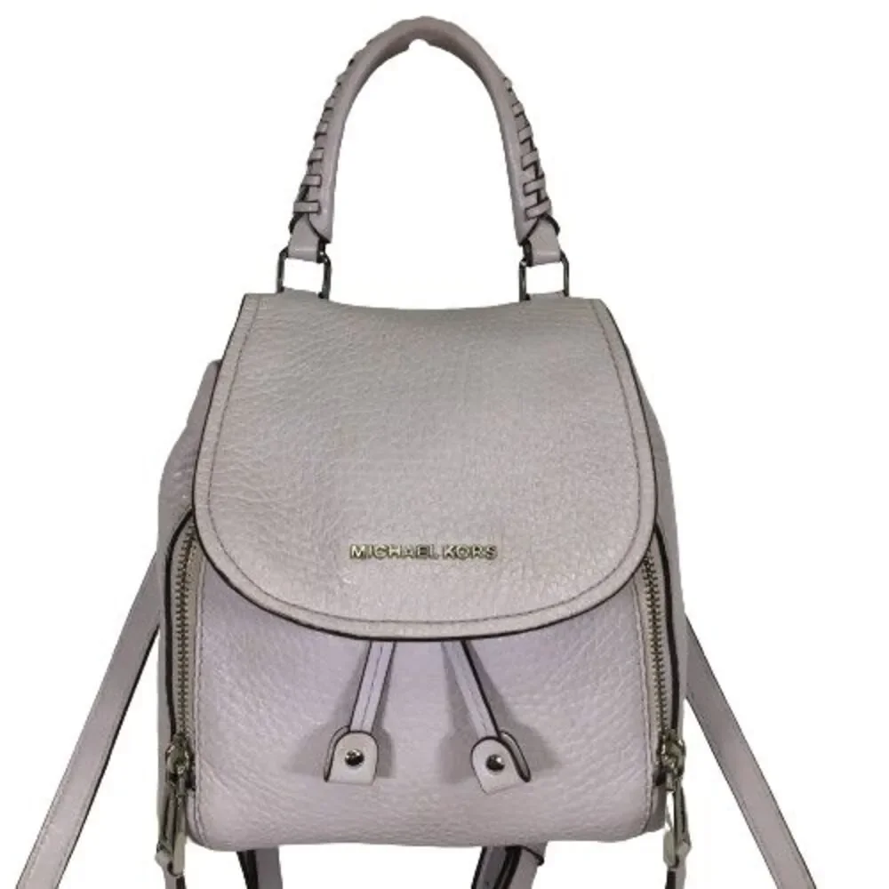 Michael Kors Viv Extra-Small Pebbled Leather Backpack Lavender Mist Soft Lylac